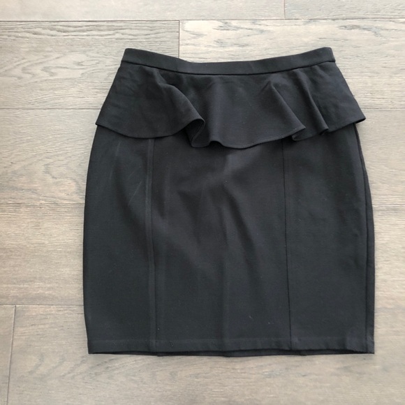 Yoana Baraschi peplum ruffle black skirt sz L - Picture 3 of 9